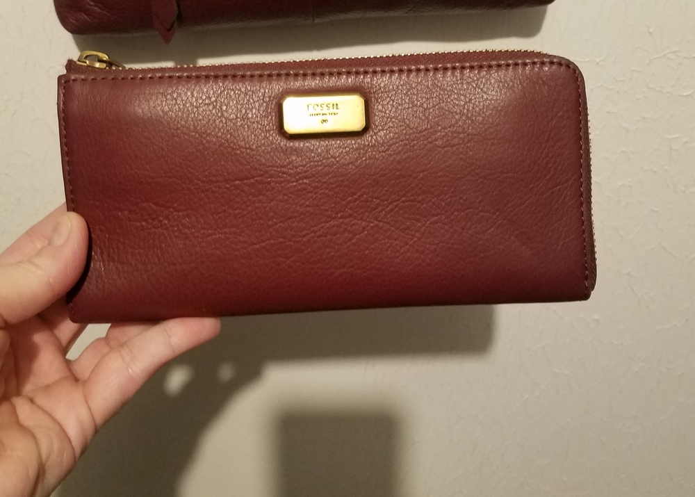 Fossil Emerson Zip wallet maroon
